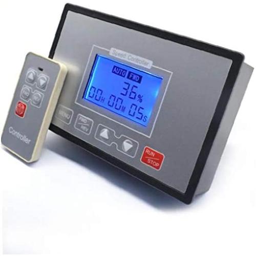 LCD Smart Digital Display 0~100% Adjustable 60a Pwm Dc Motor Speed Controller Timing Reversible Remote Control 12v 24v 36v 48v
