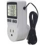 KETOTEK Digital Thermostat Outlet Plug Temperature Controller Outlet Socket 120V Heating Cooling Control 110V 15A Celsius/Fahrenheit Display