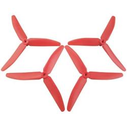 Upgraded Propellers Three Blades Main Blade Propeller Motors with Metal Gears for Hubsan H502E H502S Drone Replacement CCW CW RC Quadcopter Spare Parts Set (Red)