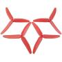 Upgraded Propellers Three Blades Main Blade Propeller Motors with Metal Gears for Hubsan H502E H502S Drone Replacement CCW CW RC Quadcopter Spare Parts Set (Red)