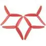 Upgraded Propellers Three Blades Main Blade Propeller Motors with Metal Gears for Hubsan H502E H502S Drone Replacement CCW CW RC Quadcopter Spare Parts Set (Red)