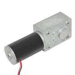 AZSSMUK DC Worm Gear Motor 24V 470RPM Self-Locking Reversed Mini Turbine Geared Carbon Brush Motor Adjustable Speed All Metal Gears