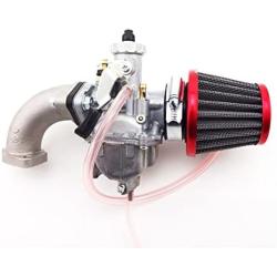 TC-Motor 26mm Mikuni VM22 Carburetor Carb + 38mm Air Filter Cleaner + Manifold Intake Pipe + Gasket For 110cc 125cc 140cc Engine Pit Dirt Motor Bike