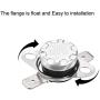 uxcell KSD301 Thermostat 50°C/122°F 10A Normally Closed N.C Adjust Snap Disc Temperature Switch for Microwave,Oven,Coffee Maker 5pcs