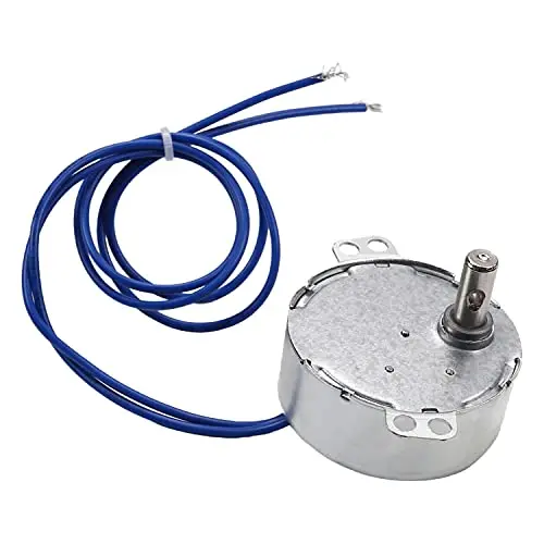 Fielect Synchronous Motor AC 110V 30-36RPM Turntable Motor CW/CCW Direction 4W TYC-50 Horizontal Hole Shaft