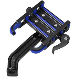 Motoforti Motorcycle Bicycle Handlebar Cell Phone Holder 360° Rotatable Aluminum Alloy for Most 3.5-7 Inch Smartphones Black Blue