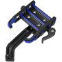 Motoforti Motorcycle Bicycle Handlebar Cell Phone Holder 360° Rotatable Aluminum Alloy for Most 3.5-7 Inch Smartphones Black Blue