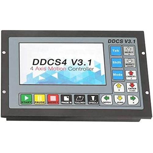 DDCSV3.1 Motion Controller 4 Axle Off-Line Controller Prcatical CNC Controller with Emergency Stop Function Handwheel Kit for CNC Router Engraving Milling Lathe Machine