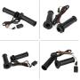 1 Pair 12V Motorcycle Heated Grips, Keenso Universal 7/8 Motorcycle ATV 22mm Handlebar Grips Heated/Voltmeter/ USB Charger for Motorcycle/Bike/ATV (12W - 24W)