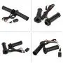 1 Pair 12V Motorcycle Heated Grips, Keenso Universal 7/8 Motorcycle ATV 22mm Handlebar Grips Heated/Voltmeter/ USB Charger for Motorcycle/Bike/ATV (12W - 24W)