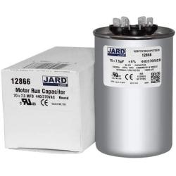 Motor Dual Run Capacitor Round 70 + 7.5 uf MFD 440 Volt VAC 12866