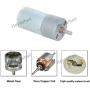 Heyiarbeit DC 24V 10RPM Gear Motor High Torque Electric Micro Speed Reduction Geared Motor Eccentric Output Shaft Gearbox Motor
