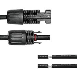 Renogy 10Ft 10AWG Solar Adaptor Wire Extension Cables with Female and Male Connector, 1 Pair, Black