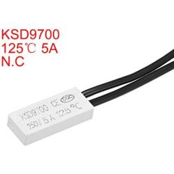 uxcell Normally Close Temperature Switch, 125℃ N.C 5A Thermal Switch Thermostat Temperature Control Switch Controller 2pcs