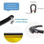 Seals strip Edge Trim Black U Extrusion Medium Size PVC Rubber Seal Protector| U Height: 0.55