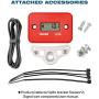 Runleader Digital LCD Waterproof Hour Meter for Small Engine,Track Oil Change Intervals, Generator,Lawn Mower,Outboard,ATV,Snow blowers,Marine,Dirt Ski ,Motorcycle(Included Bracket-HMB004)(M4-RE)