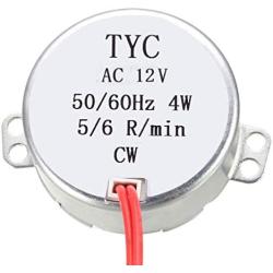 uxcell Turntable Synchronous Synchron Motor 50-60Hz 12 VAC CW 4W (5-6RPM)