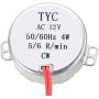 uxcell Turntable Synchronous Synchron Motor 50-60Hz 12 VAC CW 4W (5-6RPM)