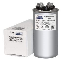 40 + 5 x 370/440 VAC Round Dual Run Capacitor by Jard # 12786