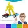 VanSP Electric Motor Skateboard Robot-Electric Motor Physical Science Toys-DIY Wooden Science Experiment Kits-Circuit Building STEAM Toys for Kids