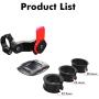 Bike Phone Mount Motorcycle Cellphone Holder with Universal Adapter Handlebar Stand for elctric-Bicycle, Mountain , Road Bike, Scooter iphone/samsung/google-2nd Gen, Huawei etc., red press button