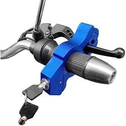 Modengzhe Mototcycle Handlebar Anti-Theft Lock Aluminum Safety Grip Brake Additional Lock for Motorbikes Scooters ATVs Dirt Bikes (Blue)