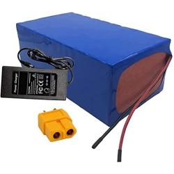 WOGQX Lithium Ion Electric Scooter Battery 36V 20Ah E-Bike Lithium Battery Pack Built in BMS Protection Board Waterproof PVC Battery with Charger for E-Bike 100W 200W 350W 500W Motor