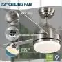 warmiplanet Ceiling Fan with Lights Remote Control, 52-Inch, Brushed Nickel Motor (4-Blades) warmiplanet Ceiling Fan with Lights Remote Control, 52-Inch, Brushed Nickel Motor (4-Blades)