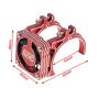 DKKY Aluminum Motor Cooling Fan 40-43mm Adjustable Dual Motor Mounts for ARRMA Axial TRAXXAS 1/10 RC Car 4274 4068 4268 Motor (Red)
