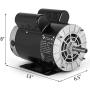 VEVOR 5 Hp Electric Motor 3.1 KW Rated Speed 3450 RPM Single Phase Motor AC 208-230V Air Compressor Motor Suit for Home and Small Shop Air Compressors