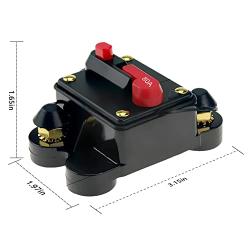 CRWER 80 Amp Circuit Breaker with Switch Manual Reset 12V-36V DC for Boat Rv Truck Car Marine Trolling Motors,Waterproof Surface Mount 80A