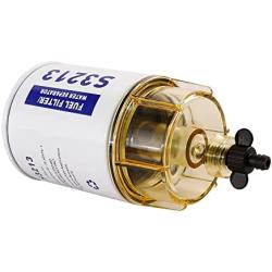 S3213 Fuel Filter Fuel Water Separator With Clear Bowl Replacement for Marine Outboard Motor Mercury Boat Replaces# S3213, 18-17928, 35-809097, 35-60494-1, 18-7932-1