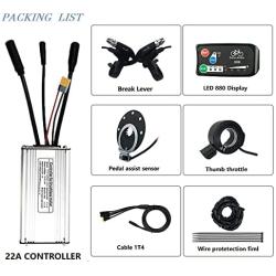 KT System kit,Suitable for 36V/48V 500W Motor ，Ebike Conversion Kits, KT-22A Waterproof Controller with KT-LED880 diaplay