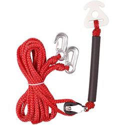 Self Centering Tow Harness for Watersports , Heavy Duty Boat Tow Harness with 2 Permanent Antirust Stainless Steel Rider &24 Feet