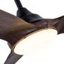 CJOY Ceiling Fan with Lights and Remote, 58 Inch DC Quit Motor Modern Ceiling Fan with 3 Reversible Blades, Adjustable Color Temperature, for Living Room, Bedroom, Dark Brown