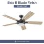 Prominence Home 51649-01 Lorelai Smart Ceiling Fan with Light and Remote, 52, Bronze