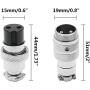 Eilumduo 2 Sets Aviation Connector 2P 10A GX20-2 Waterproof Metal Male Female Wire Panel Power Chassis Fittings Connector Aviation Plug Silve