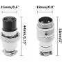 Eilumduo 2 Sets Aviation Connector 2P 10A GX20-2 Waterproof Metal Male Female Wire Panel Power Chassis Fittings Connector Aviation Plug Silve