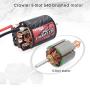 DollaTek 540 13T Brushed Motor 5-Slot RC Car Motor with 60A Brushed ESC Waterproof 6V/2A SBEC and and Programming Card Combo Set for 1/10 RC Crawler