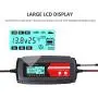 12V Automatic Fast Battery Charger and Maintainer, Switchable 2A 4A and 8A, 7-Stage Trickle Charger and Battery Desulfator for Deep Cycle Battery Car Motorcycle Truck RV Lawn Mower