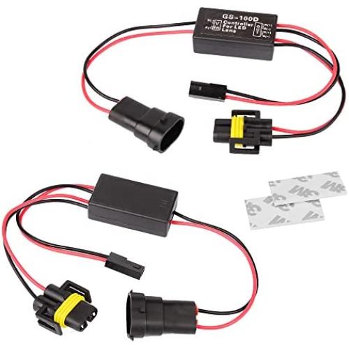 HUIQIAODS 12V GS-100D Car Controller for BMW Fog Light Control High Beams With H11 Wire Connector,2 Pack