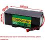 Jieoto 36V 20AH Battery 20000mAh 10S 7P Lithium Battery Pack E-Bike Waterproof Rechargeable Battery Pack with BMS and Charger Fit for 650W 500W 350W 250W 200W Motor