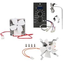QuliMetal Grill Auger Motor, Digital Thermostat Controller Kit with High Temperature Meat Probe and Grill Induction Fan Kit for Traeger Wood Pellet Grills