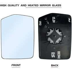 New Driver Left Side Heated Mirror Replacement for 2004-2014 Ford F150 Mirrors - Side View Heated Convex Mirror Glass with Rear Holder 4L3Z-17K707-DB