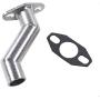 JRL 32mm-40mm Silver Offset Intake Manifold and Gasket For 49cc 66cc 80cc Motorized Bike Motorised Bicycle (Silver)