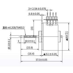 PM Stepper motor Bipolar 12 VDC 9.8 Ω step angle 15° 2-2 Phase