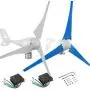 Dyna-Living 400W 12V Wind Turbine Generator & 800W 12V Wind Turbine Motor with Charge Controller for Home Marine Industrial Energy Blue 3 Blades and White 3 Blades (Not Included Mast)