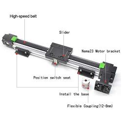 High Speed 400 MM 16 INCH Stroke Belt Drive Linear Guide Rail Motion Slide Actuator Module for CNC Linear Position Kit