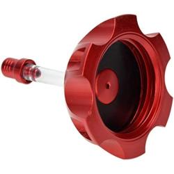 HIAORS CNC Aluminum Gas Fuel Tank Cap With Breather Valve for 50cc 70cc 90cc 110cc Apollo Rfz Coolster Peace Moto 125cc 140cc 150cc 160cc Pit Dirt Bike Motorcycle Red