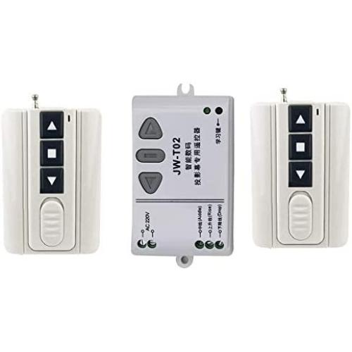 Calvas New AC 220V Motor RF Wireless Remote Control Switch System UP&DOWN Motor reversing controller 1pcs Receiver + 2pcs Transmitter